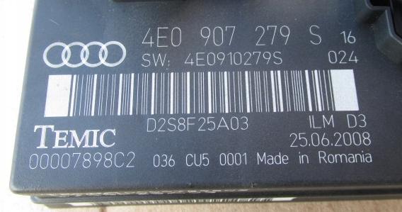 Audi A8 2008 riadiaca jednotka 4E0907279S