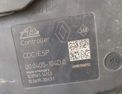 Renault Megane III 2008-2016 hatchback 1.9 DCI diesel MT 96 kW 2009  Pumpa ABS 476608247R 00.0405-104D.0