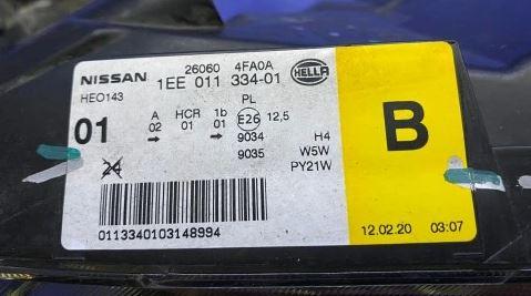 NISSAN E-NV200 Svetlo predné ľavé 26060 4FA0A