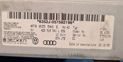 Audi A6 C6 2004-2011 sedan 2.0 TDI diesel MT 103 kW 2008  Rádio 4F0035541E 4E0910541L