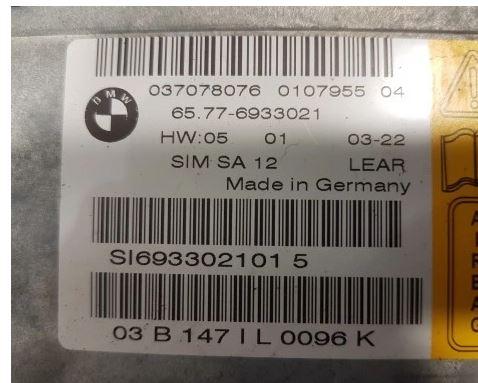BMW 7 E65 2001-2008 sedan 3.0 D diesel AT 170 kW 2007  Modul 6933021