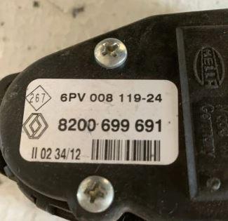 Renault Kangoo I 1998-2008 minivan 1.5 DCI diesel 62 kW 2007  Potenciometer plynového pedálu 8200699691