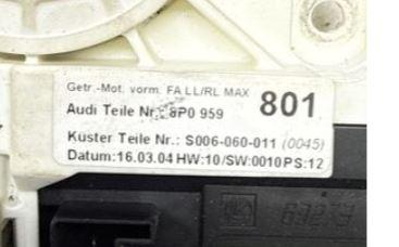 Audi A3 8P 2003-2012 hatchback 2.0 TDI diesel MT 100 kW 2005  Motorček okien predný ľavý 8P0959801