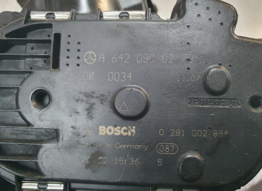 Mercedes ML W164 2005-2011 hatchback 3.0 CDI V6 diesel AT 165 kW 2007  Škrtiaca klapka A6420900279 A6420901037