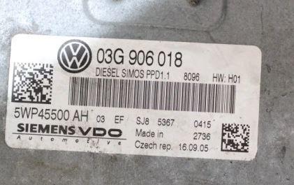 Volkswagen Passat B6 2005-2010 sedan 2.0 TDI diesel 103 kW 2007  Riadiaca jednotka 03G906018