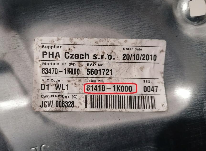 Hyundai ix20 2010-2019 hatchback 1.4 16v petrol MT 66.2 kW 2010  MOTOR A PRÍSLUŠENSTVO 81410-1K000