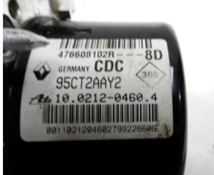 Renault Megane III 2008-2016 hatchback 1.5 DCI diesel MT 81 kW 2010  Pumpa ABS 476608102R
