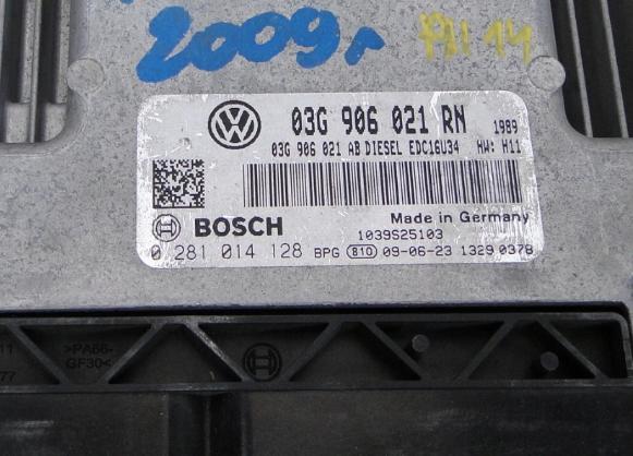 Volkswagen Touran I 2003-2015 hatchback 1.9 TDI diesel MT 77 kW 2007  Riadiaca jednotka motora  03G906021RN