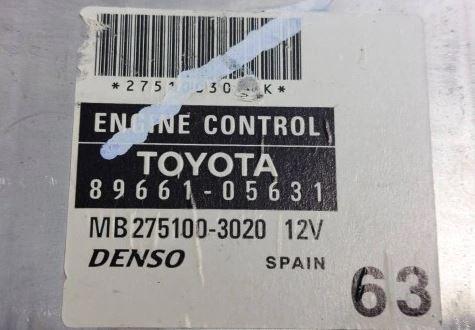 Toyota Avensis II T25 2003-2008 sedan 2.0 VVTI petrol MT 108 kW 2004  Riadiaca jednotka 89661-05631 89741-05070