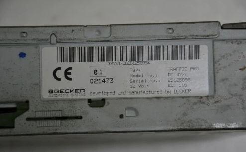 Mercedes C W203 2000-2007 sedan 2.0 KOMPRESSOR petrol MT 120 kW 2001  Rádio BE4720