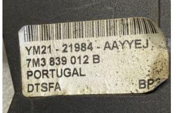 Volkswagen Sharan I 1995-2010MINIVAN 2007 103,00 2.0 TDI   Zámok dverí zadný pravý 7M3839012B YM2121984AA