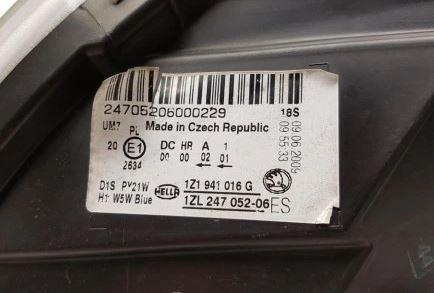 Skoda Octavia II 2004-2013 lift hatchback 1.9 TDI diesel MT 77 kW 2004  Svetlo predné pravé XENON 1Z1941016G