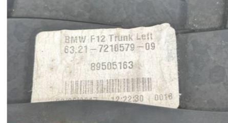 BMW F13 640D 2014 313 kW 640D 2993   Svetlo zadné ľavé