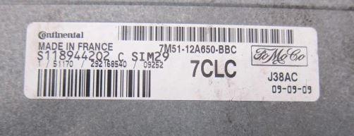 Ford Focus Mk2 2004-2011 sedan 1.6 16v petrol MT 85 kW 2006  Riadiaca jednotka S118944202C 7M51-12A650-BBC