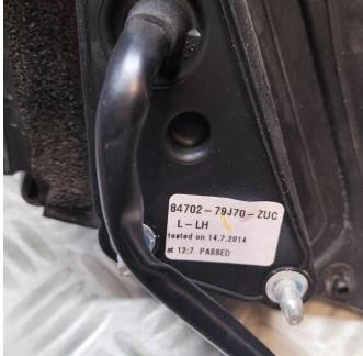 Suzuki SX4 I 2006-2014 hatchback 1.6 16v petrol MT 79 kW 2008  Spätné zrkadlo vonkajšie ľavé 84702-79J70