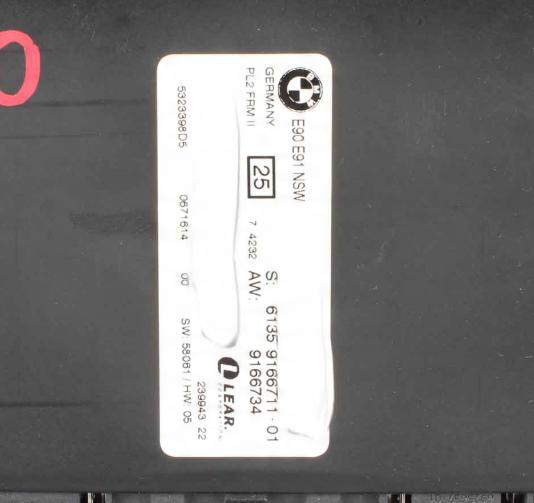 BMW 3 E90 2005-2013 sedan 2.0 diesel MT 120 kW 2006  Modul komfortu 9166711