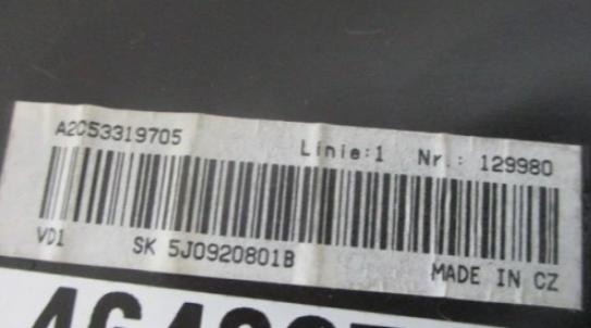 Skoda Fabia II 2007-2014 hatchback 1.2 12v petrol 51 kW 2007  Prístrojová doska 5J0920801B