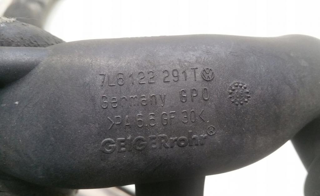 Volkswagen Touareg I 2002-2010 hatchback 5.0 TDI V10 diesel AT 230 kW 2003  Rúrka chladenia vody 7L6122291T