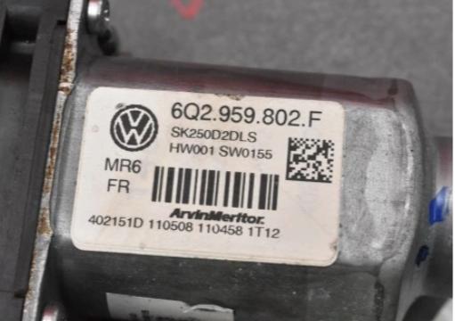 Skoda Fabia II 2007-2014 hatchback 1.2 12v petrol 51 kW 2007  Mechanizmus sťahovania okna predný ľavý  5J1837401B 6Q2959802F