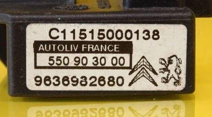 Peugeot 206 hatchback 1.4 petrol AT 55 kW 2003  Snímač nárazu 9636982680