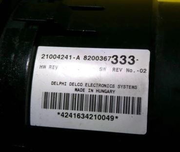 Renault Espace IV 2003-2014 hatchback 2.0 DCI diesel MT 110 kW 2007  Panel kúrenia/klimatizácie 21004241-A 8200367333