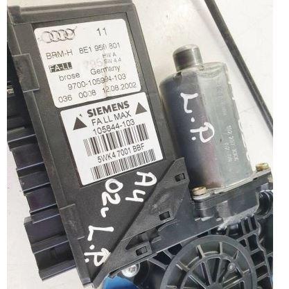 Audi A4 B6 2000-2004 sedan 1.9 TDI diesel MT 96 kW 2002  Mechanizmus sťahovania okna predný ľavý 8E1959801