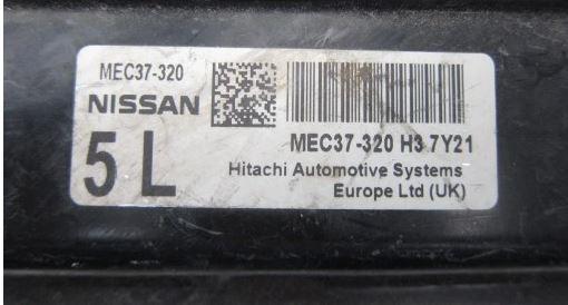 Nissan Micra K12 2003-2010 hatchback 1.2 16v petrol MT 59 kW 2003  Riadiaca jednotka motora MEC37-320 5L