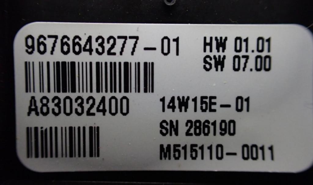 Citroen Berlingo II 2008-2018 hatchback 1.6 HDI diesel MT 68 kW 2015  Panel kúrenia/klimatizácie 9676643277