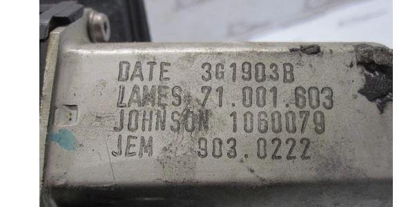 BMW 3 E90 2005-2013 sedan 2.0 diesel MT 120 kW 2006  Mechanizmus sťahovania okna zadný pravý 71001603 1060079