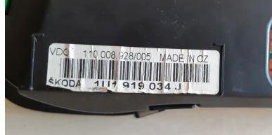 Skoda Octavia I 1996-2010 hatchback 1.6 SR petrol MT 74 kW 1999  Prístrojová doska 1U1919034J