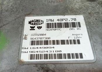 Peugeot 206 hatchback 1.1 petrol MT 44 kW 1998 Riadiaca jednotka 9645243180 IAW 48P2.70