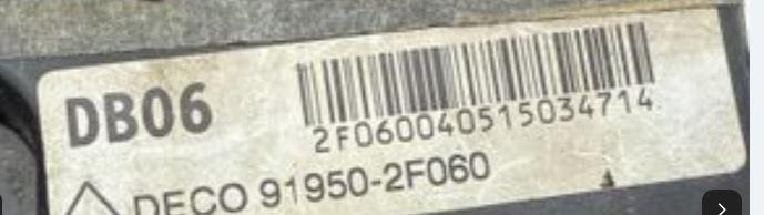 Kia Cerato 2004-2008 sedan 1.6 16v petrol MT 77 kW 2004  Poistková skrinka 919502F060