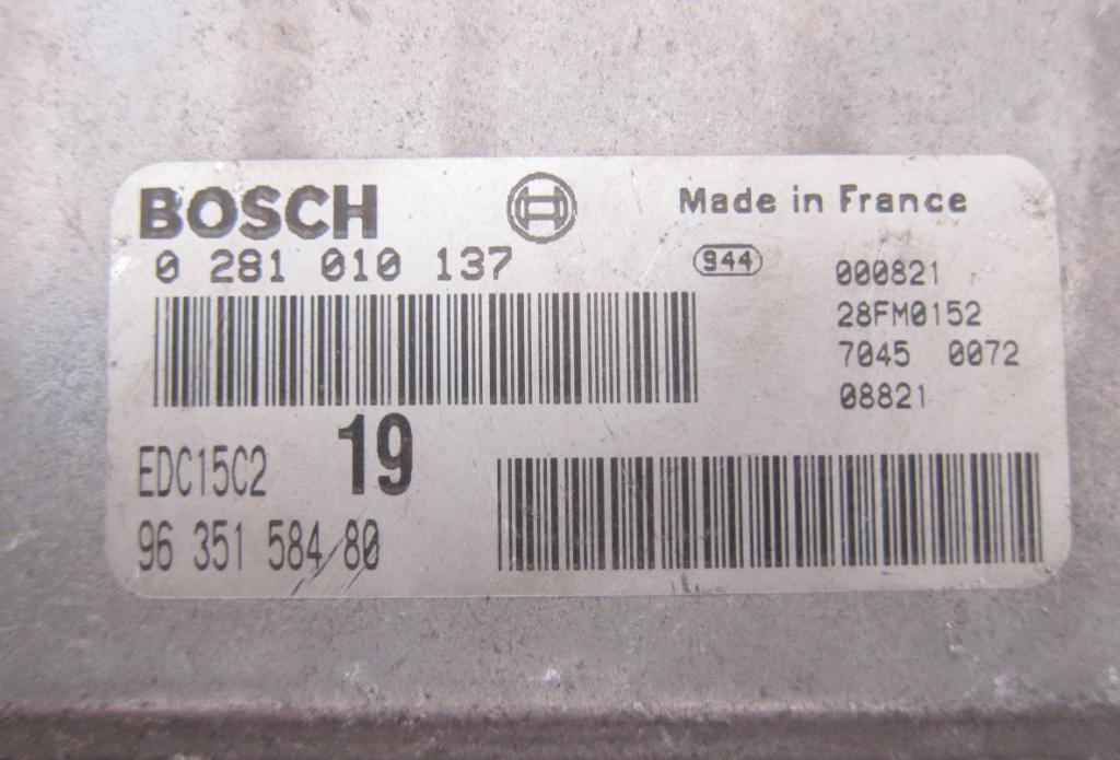 Citroen Xsara Picasso hatchback 2.0 HDI diesel MT 66 kW 2000  Riadiaca jednotka motora 9635158480