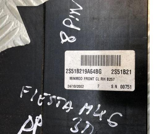 Ford Fiesta Mk6 2002-2008 hatchback 1.4 TDCI diesel MT 50 kW 2008  Zámok dverí predný pravý 2S51B219A64BG