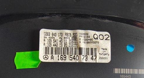 Mercedes B W245 2005-2011 hatchback 1.7 petrol AT 85 kW 2005  Prístrojová doska A1695407347