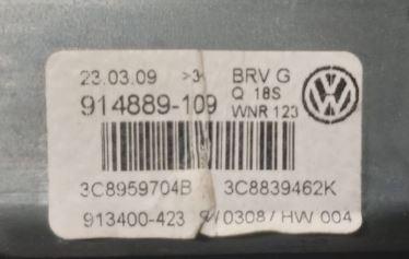 Volkswagen Passat CC 2008-2016 sedan 2.0 TDI diesel AT 125 kW 2010  Motorček okien zadný pravý 3C8839462K 914889109 3C8959704B