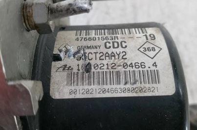 Renault Scenic III 2009-2016 hatchback 1.5 DCI diesel MT 81 kW 2010  Pumpa ABS 476601563R-19 28.5610-5640.3 1.4 ATE