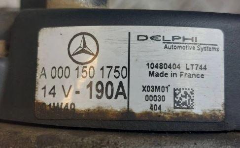 Mercedes C W203 2000-2007 combi 2.2 CDI diesel MT 105 kW 2002  Alternátor A0001501750