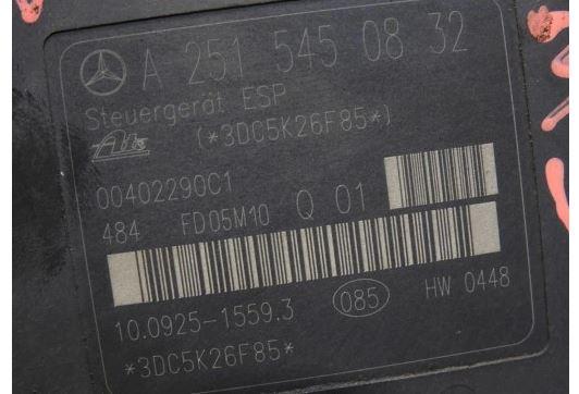 Mercedes R W251 2005-2013 hatchback 3.5 V6 petrol 272967 AT 200 kW 2006  Pumpa ABS A2515450832