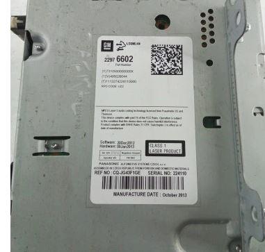 Opel Zafira C Tourer 2012-2019 hatchback 2.0 CDTI diesel AT 125 kW 2015  Rádio 22976602