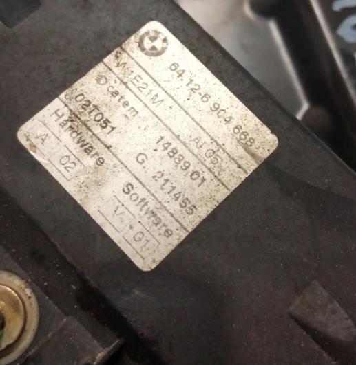 BMW 3 E46 1998-2007 sedan 2.0 D diesel MT 110 kW 2004  Ohrievanie, ventilácia 64.12 6904668