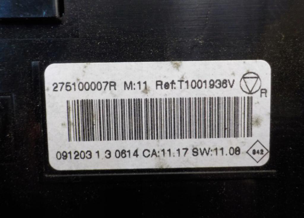 Renault Megane III 2008-2016 Panel kúrenia/klimatizácie 275100007R