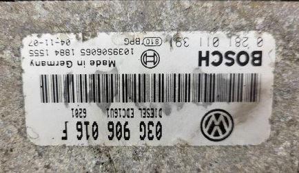 Skoda Octavia II 2004-2013 hatchback 2.0 TDI diesel MT 103 kW 2008  Riadiaca jednotka motora 03G906016F