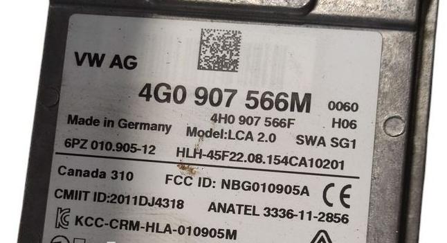 Audi A6 C7 2011-2018 sedan 2.0 TDI diesel MT 130 kW 2016  Radar 4G0907566M