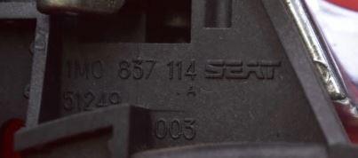 Seat Toledo II 1998-2004 sedan 1.9 TDI diesel MT 81 kW 1999  Kľučka dverí vnútorná zadná pravá 1M0837114A