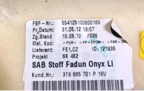 Skoda Superb II 2008-2015 sedan 2.0 TDI diesel MT 125 kW 2009  Airbag 3T9885701P 121936