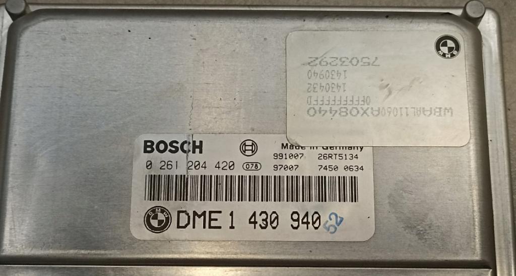 BMW 3 E46 1998-2007 combi 1.9 petrol MT 87 kW 1999  Riadiaca jednotka motora 0261204420 1430940