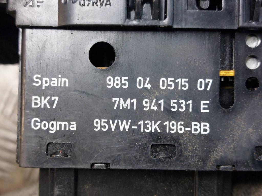 Volkswagen Sharan I 1995-2010 combi 1.9 TDI diesel MT 81 kW 1997  Prepínač svetiel 7M1941531E