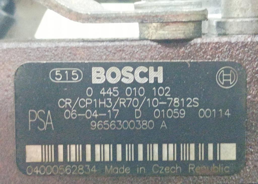 Peugeot 307 hatchback 1.6 HDI diesel MT 66 kW 2006  Vstrekovacie čerpadlo 0445010102 9656300380A