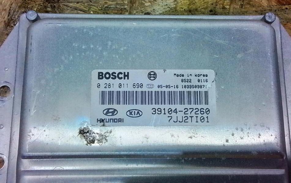 Hyundai Tucson I 2004-2009 hatchback 2.0 CRDI diesel MT 83 kW 2004  Riadiaca jednotka motora 39104-27260 0281011690